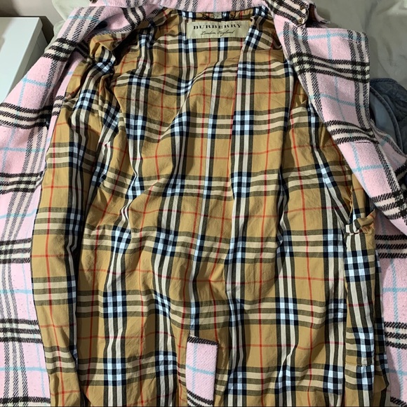 SOLD Burberry Wool Coat Pink Plaid Nova Check - Picture 10 of 14